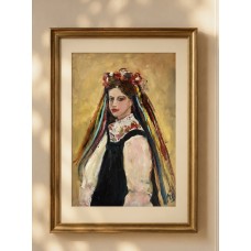 “Ukrainian Girl in a Vyshyvanka and Flower Wreath” is an original oil painting by Ukrainian artist Marina Stognieva “Ukrainian Girl in a Vyshyvanka and Flower Wreath” is an original oil painting by Ukrainian artist Marina Stognieva